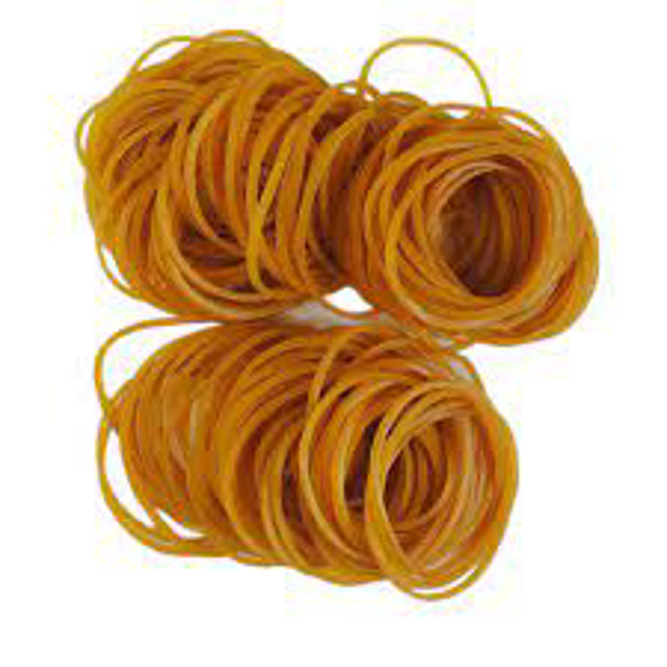 Picture of Narrow Light Brown Rubber Bands 100G 100mm